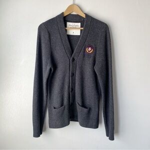 Abercrombie & Fitch Crest Patch Button Front Cardigan Sweater Medium